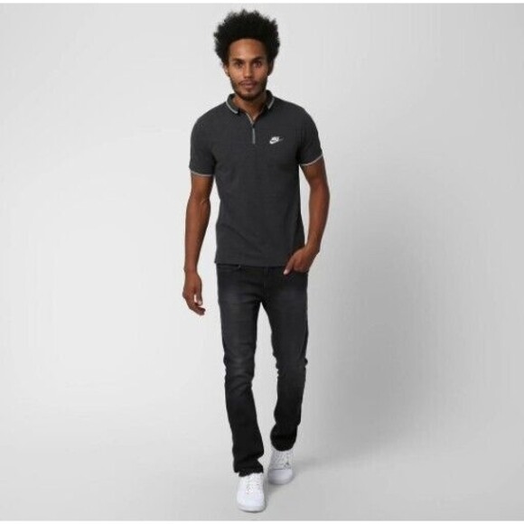 Nike Slim Fit Polo Men's XL Charcoal Gray Athletic Performance Polo 408654-010 - Picture 2 of 6